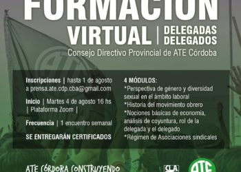 Se realizó ayer el primer encuentro del espacio de formación para delegadas y delegados de ATE Córdoba