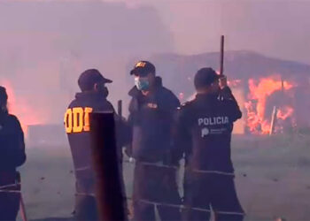 ATE repudia la fuerte represión policial y el desalojo de la toma en Guernica