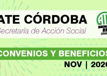 Acción Social estrena su “cartilla de beneficios y convenios” para afiliadas/os a ATE Córdoba