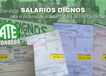 ATE manifestó su disconformidad ante los salarios del personal de Salud de Villa Carlos Paz
