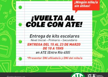 Comienzo de clases: a prepararse para buscar el kit escolar en ATE Córdoba