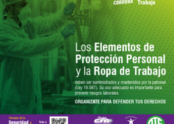En la semana de la Seguridad y Salud en el Trabajo, ATE Córdoba elaboró campaña de concientización