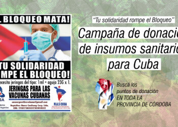 Comienza en Córdoba la campaña de recolección solidaria de insumos médicos para vacunación en Cuba
