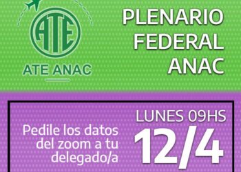 Plenario Federal de ANAC el12 de abril para definir el plan de acción