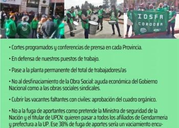Asamblea del Instituto Obra Social Fuerzas Armadas definió acción de lucha para el 5 de Mayo