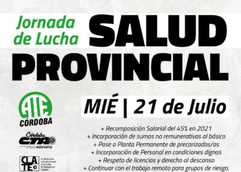 21 de julio: Jornada de Lucha de la Salud Pública