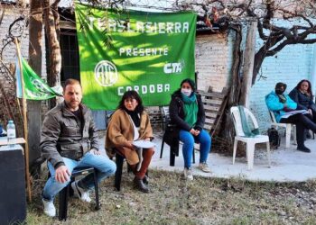 Giuliani recorrió Traslasierra para avanzar en la organización de las y los estatales del Valle