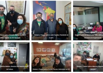 Gestiones en ATE Nacional: Julia Giuliani y César Theaux de recorrida por el CDN