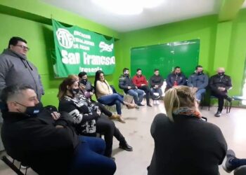 Múltiples actividades en la visita de Federico Giuliani a la seccional ATE San Francisco