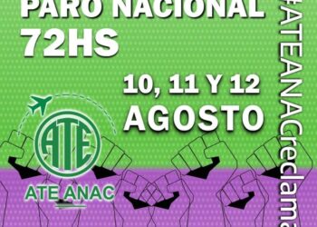 ANAC: ATE ratificó el Paro Nacional de 72 horas en Aeropuertos