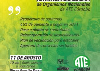 Los estatales nacionales van al paro el 11 de agosto por aumento salarial