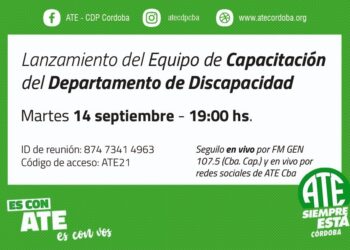 Lanzan Equipo de Capacitación del Departamento de Discapacidad de ATE Córdoba