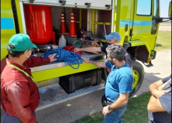 Río Cuarto: jornada de verificación de medio ambiente y salud laboral en SSEI del Aeropuerto