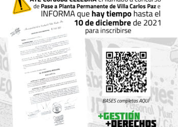 Pase a planta en Villa Carlos Paz: fechas y requisitos