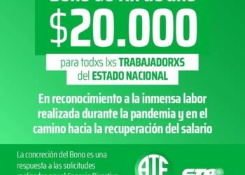 Bono de fin de año para las y los estatales nacionales