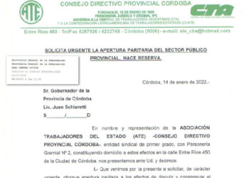 ATE Córdoba: La suba salarial en la Provincia no puede esperar