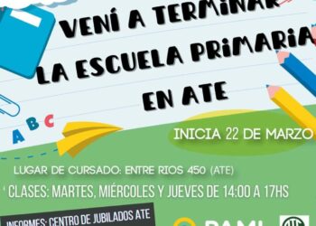 Completar la primaria: están abiertas las inscripciones en la Escuela Atahualpa Yupanqui
