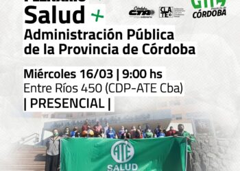 Plenario de trabajadoras y trabajadores provinciales el 16 de marzo