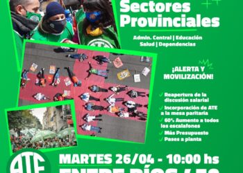 Convocan a Plenario provincial de estatales de la Provincia para el martes 26 de abril