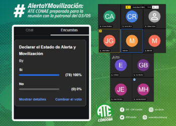 ATE CONAE declara el Estado de Alerta y Movilización