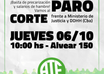 SENAF va al paro el jueves por mejoras en las condiciones de trabajo, pase a planta, salarios dignos y fin de las persecuciones contra ATE