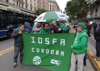 En otra Jornada de lucha el IOSFA llevó su reclamo a Capital Federal