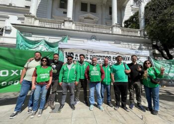ATE protesta en la sede central de CONEA y el Ministerio de Trabajo llama a una audiencia para tratar los despidos en DIOXOTEK