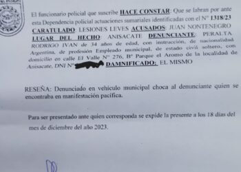Denuncia penal contra funcionario de Anisacate por atropellar a un delegado de ATE