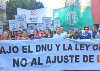 ATE marchó en Córdoba contra la Ley Ómnibus