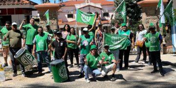 ATE realizó una actividad en La Falda en defensa de las y los trabajadores despedidos del hotel IOSFA