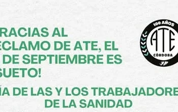 ATE logra que el Ministerio de Salud otorgue asueto el Día de la Sanidad