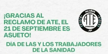 ATE logra que el Ministerio de Salud otorgue asueto el Día de la Sanidad